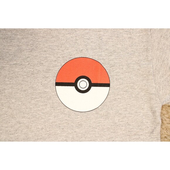 Pokemon Pikachu Peeking Graphic Tee T-Shirt Boys (M) Gray Cotton Licensed NWOT - Picture 3 of 8